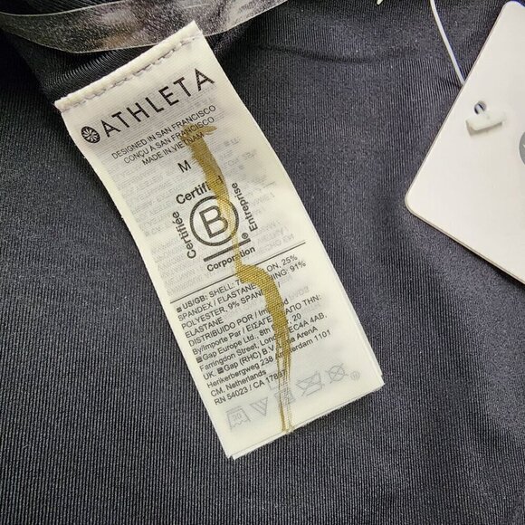 NWT Athleta Crossed Tankini in Black Medium - Picture 5 of 7